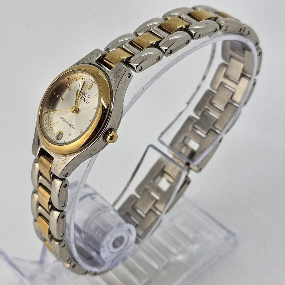 Anne Klein II Women's Watch 22MM Gray‎ Dial Two Tone Bracelet 7